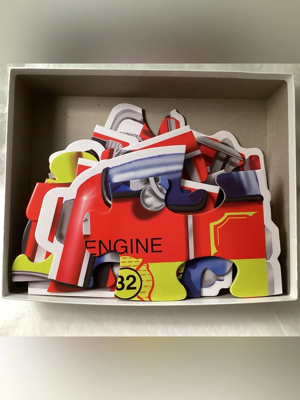 Complete Melissa & Doug 24 piece 4 ft Giant Fire Truck Floor Puzzle